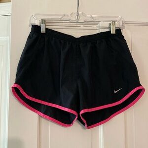 Black with pink accent Nike shorts